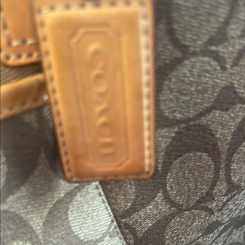 Coach Brown Signature Tote Bag - Picture 5 of 12